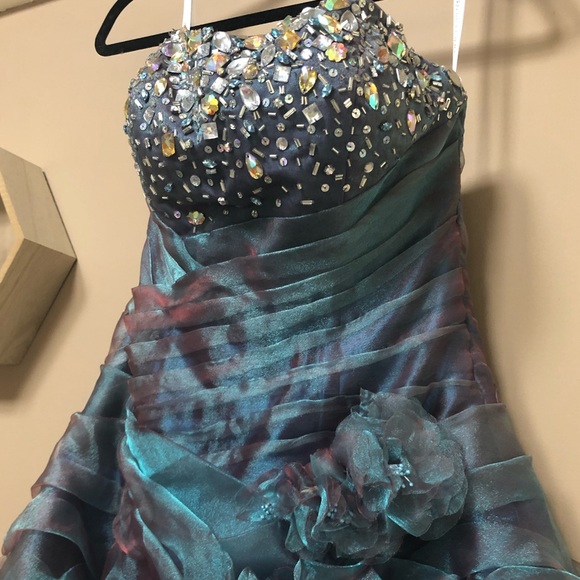 Precious Formals Iridescent Party Dress - Picture 3 of 5